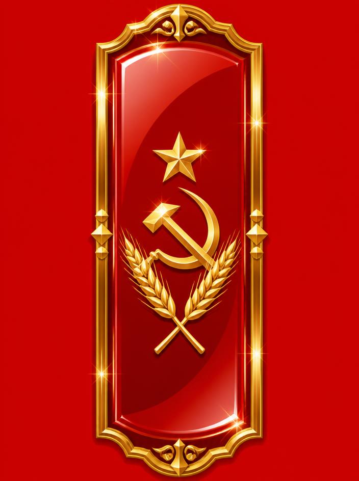 Decorative gold-framed red banner graphic reading 2008